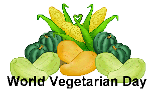 group of vegetables with World Vegetarian Day title